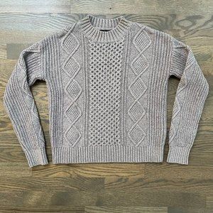 Banana Republic NWOT Women's Pullover Cable Knit Sweater Light Brown Small TTS